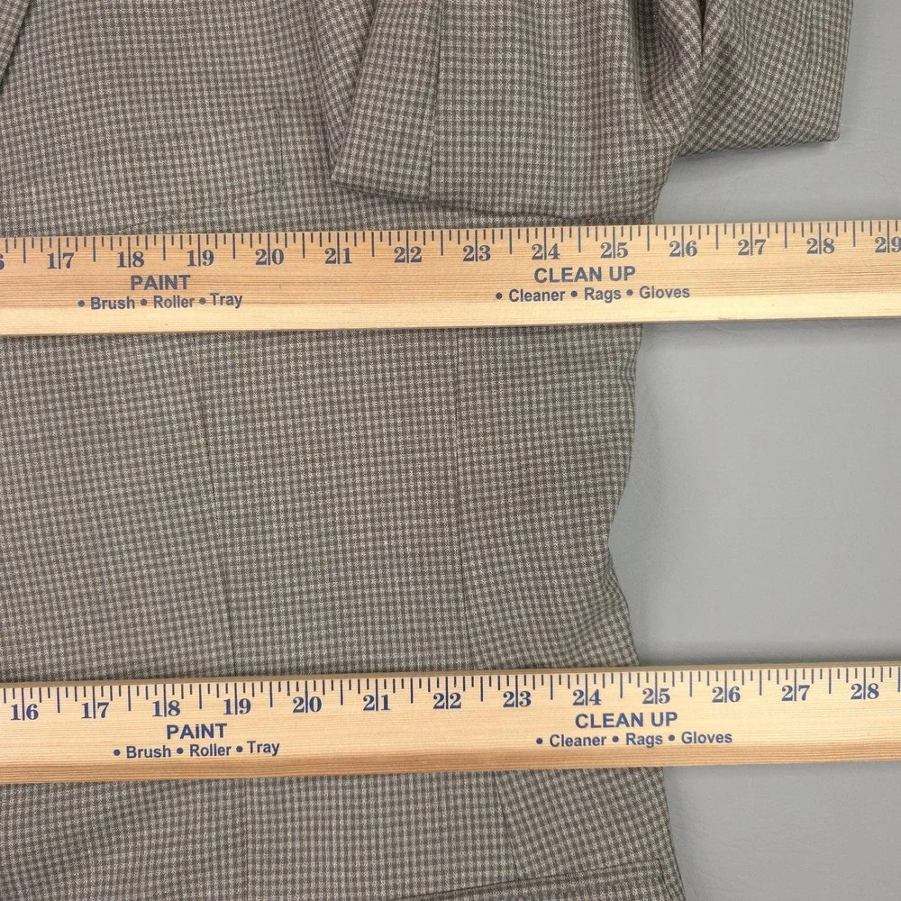 Turnbury Blazer Mens 50R Brown Silk Wool Check Sport Coat Jacket Classic